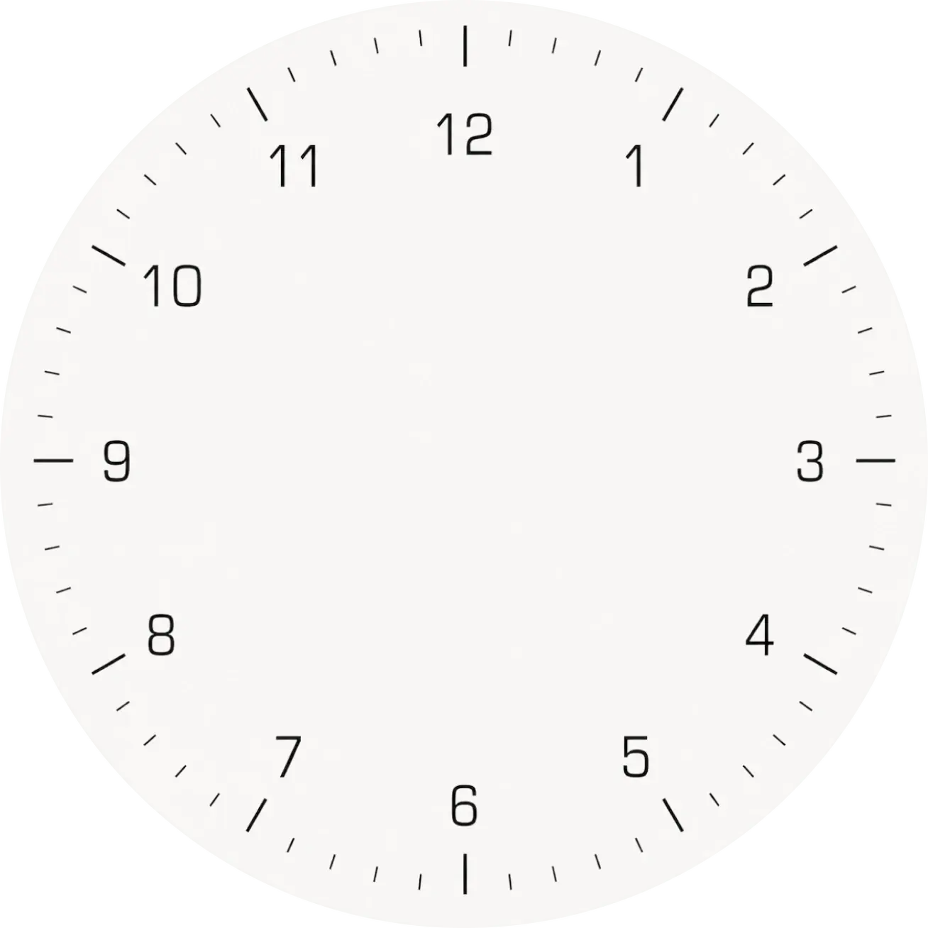 A clock face marking the hours